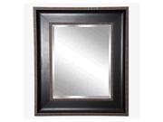 Rayne Home Decor Black With Silver Caged Trim Wall Mirror 24.25 x 28.25