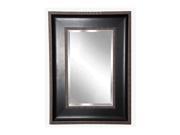 Rayne Home Decor Black With Silver Caged Trim Floor Mirror 26.25 x 38.25