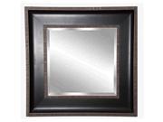 Rayne Home Decor Black With Silver Caged Trim Floor Mirror 38.25 x 38.25