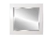 Rayne Home Decor Glossy White Wall Mirror 33.5 x 33.5