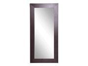 Rayne Home Decor Wide Brown Leather Floor Mirror 31 x 66