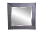 Rayne Home Decor Espresso Bricks Wall Mirror 34.5 x 34.5