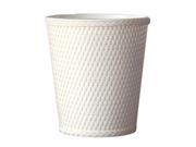 Lamont Home Trash Container Carter Round Wastebasket White