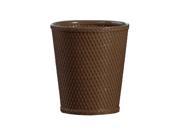Lamont Home Trash Container Carter Round Wastebasket Chocolate