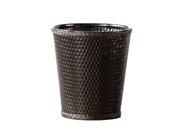 Lamont Home Trash Container Carter Round Wastebasket Black