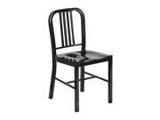 Flash Furniture Black Metal Indoor Outdoor Chair