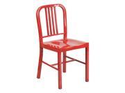 Flash Furniture Red Metal Indoor Outdoor Chair