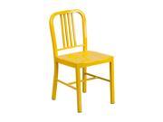 Flash Furniture Yellow Metal Indoor Outdoor Chair