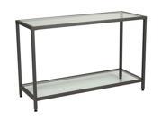 Studio Designs Home Camber Pewter Console Table with Clear Glass