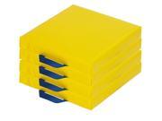 Ecr4kids SoftZone 4 Piece Square Carry Me Cushion Yellow