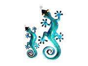 D Art collection Home Accent Iron Blue Gecko Wall Decor Small
