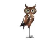 D Art collection Home Accent Iron Brown Standing Owl Decor Large