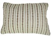 Hand Woven Splash Rugby Tan Pillow 14 Inches X20 Inches