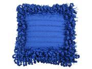 Design Accents Hand Woven Poly Nubs Funberry Border Pillow Blue 20 X20