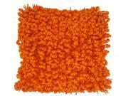 Hand Woven Poly Nubs Funberry Pillow Orange 18 Inches X18 Inches