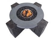 Zuo Hades Propane Fire Pit in Gray