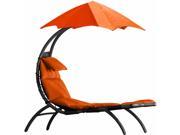 Vivere Outdoor Beach Backyard The Original Dream Lounger Orange Zest