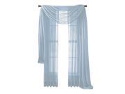Moshells Home Decorative 95 Sheer Curtain Panel Light Blue
