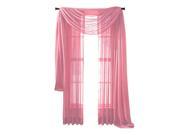 Moshells Home Decorative 63 Sheer Curtain Panel Neon Pink
