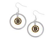 Boston Bruins NHL Sports Team Hoop Logo Earring Charm Set