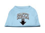 Happy Meter Screen Printed Dog Shirt Baby Blue Small 10