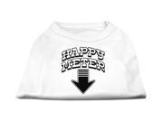 Happy Meter Screen Printed Dog Shirt White XLarge 16