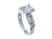 925 Sterling Silver Platinum Finish Brilliant Solitaire Engagement Ring 2.25 Carat Weight Size 6