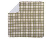 Trend Lab Nursery Kids Baby Green and Brown Plaid Deluxe Flannel Swaddle Blanket