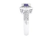 Dark Purple Halo Engagement Ring Size 8