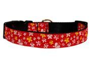 Butterfly Nylon Ribbon Collar Red Small