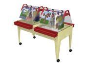 Childbrite 24 Youth Activity Double Mite with Caddies Easel Clips and 4 Locking Casters Sandal