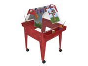 Childbrite 24 Basic Activity Easel with Two Caddies 8 Clips and Locking Caster High Red