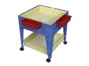 Childbrite 24 Sand and Water Activity Center Mobile Mite 2 Mega Trays 4 Casters Blue