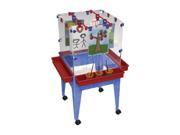 Childbrite 24 Youth 4 Station Space Saver Easel with Clear Deep Tub Blue