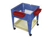 Childbrite 24 Indoor Outdoor Classroom Mobile Mite Sx Tra Deep Clear Tub 4 Casters Blue
