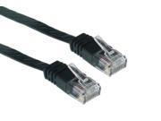 Cat6 Black Flat Ethernet Patch Cable 32 AWG 10 foot