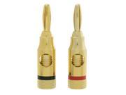 Banana Plug for Speaker Cable Brass Black and Red 2 Piece