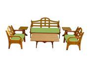 Wedgewood Furniture Palladian Lounge Set With 1 Sofa 2 Lounge Chairs 1 Coctail Table 2 Small Side Tables And 3 Ginko Green Sunbrella Cushions