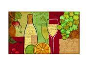 Buymats Home Outdoor Decor 18 x 30 Sangria Wine and Fruit Mat