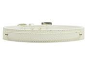 3 8 10mm Faux Croc Two Tier Collars White Large