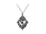 Alchemy Gothic Halloween Party Jewelry Crystal Heart Pendant