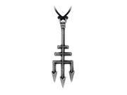 Alchemy Metal Wear Halloween Party Jewelry Black Trinity Trident Pendant