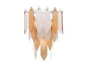 Zeev Stratus Collection Transitional Wall Sconce Chrome With Amber Frosted Glass