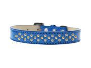 Sprinkles Ice Cream Dog Collar Yellow Crystals Size 12 Blue
