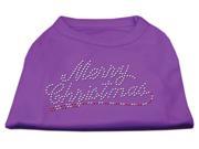 Merry Christmas Rhinestone Shirt Purple XSmall 8