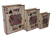 Cheung s Home Decor Set of 3 Vinyl King of Spades Book Box