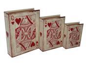 Cheung s Home Decor Set of 3 Vinyl Queen of Hearts Book Box