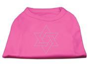 Mirage Pet Products Star of David Rhinestone Dog Shirt Bright Pink Large 14