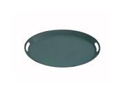 Cheungs Home Decor Oval Metal Tapered Tray with Handle Teal