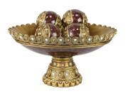 D Lusso Designs Home Decor Kashmir Collection Bowl With Four Orbs Set